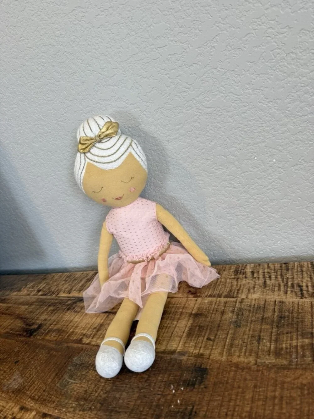 Pillowfort Ballerina OEKO - TEX Cloth Soft Plush Decorative Doll Pillow Pink